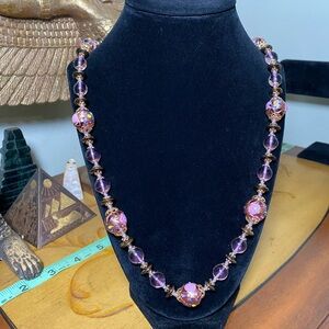 Vintage long Beaded Necklace